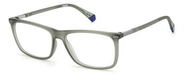 Premium Men Polaroid Eyeglasses: PLD D430 - Matte Green - SpecSMART Eye Clinic (Diagonal View)